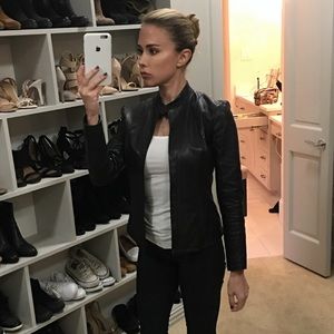 Black leather jacket
